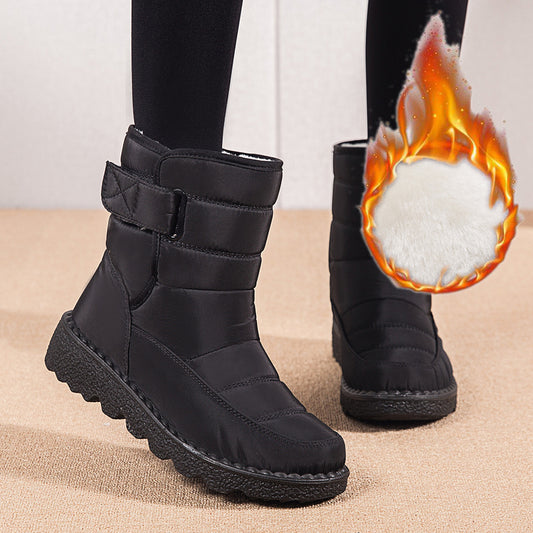 Snow Boots Winter Warm Plush Shoes Women Waterproof Low Heels Platform Ankle Boots Female Shoes