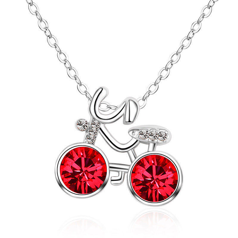 Cycling Lover-Factory Direct Korean Crystal Necklace Pendants Fashion Jewelry High-End European And American Jewelry