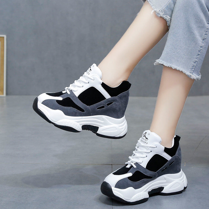 Woman Fashion Sneakers Platform Chunky Casual Shoes  New Designers Basket Female Vulcanized Shoes Women High Heels