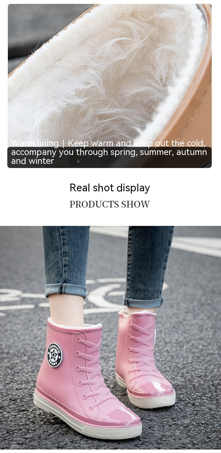 Waterproof Non-slip Wear-resistant Rain Boots For Women