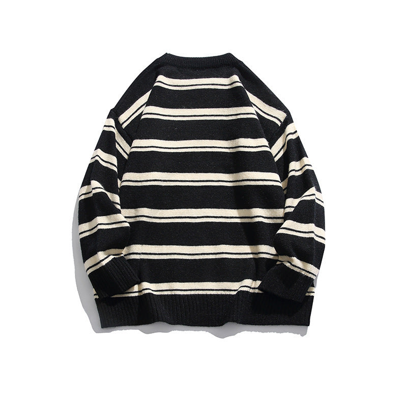 Winter Couples Wear Trendy Striped Sweaters For Men And Women