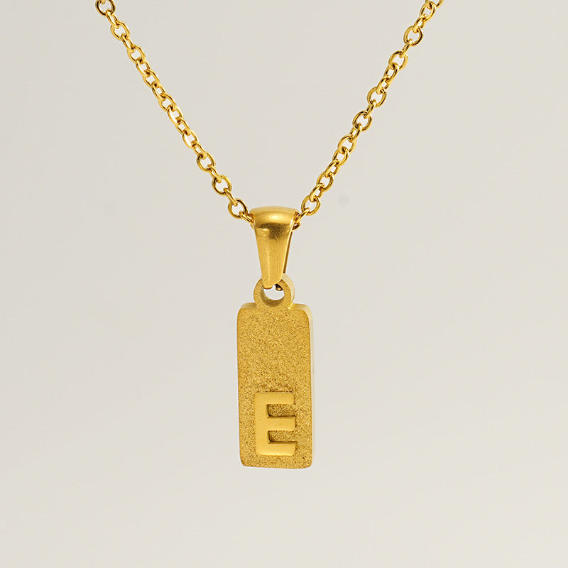 26 English Letter Necklace Female Stainless Steel