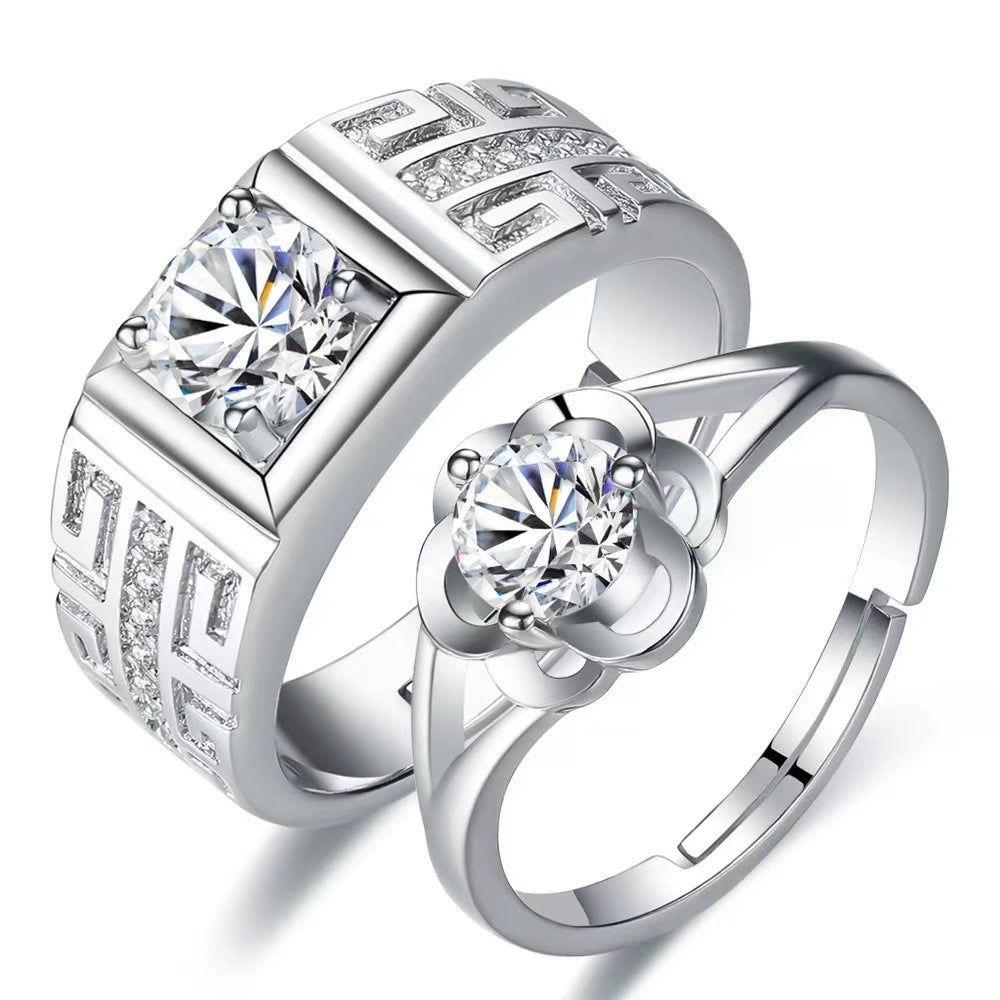 Rings Opening Wedding Simulation Diamond Ring