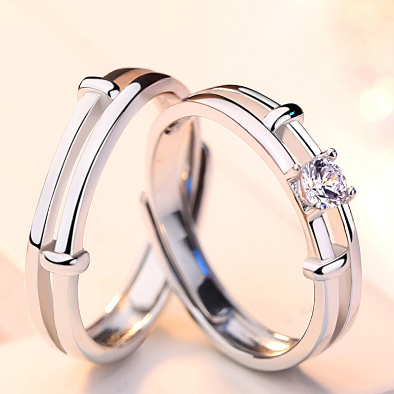 Rings Opening Wedding Simulation Diamond Ring