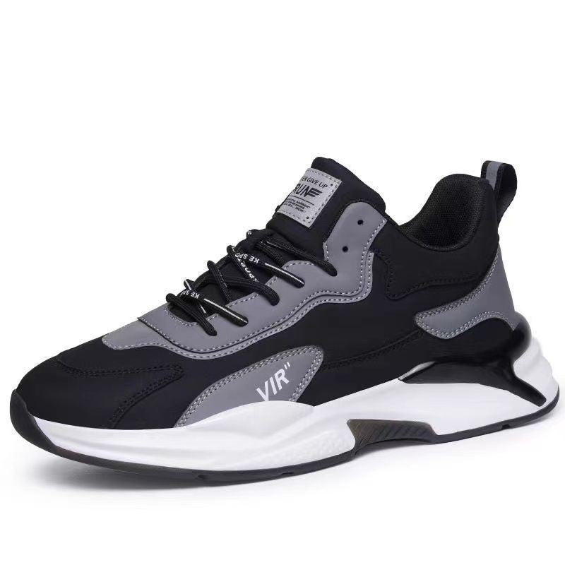 Fashion Black White Sneakers Casual Outdoor Lightweight Breathable Sports Shoes For Men